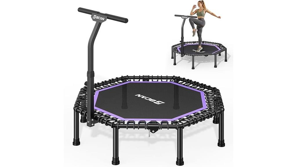 octagonal mini trampoline with handle