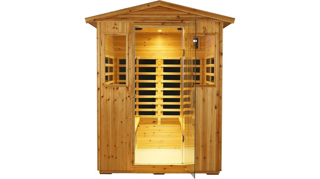 outdoor four person sauna