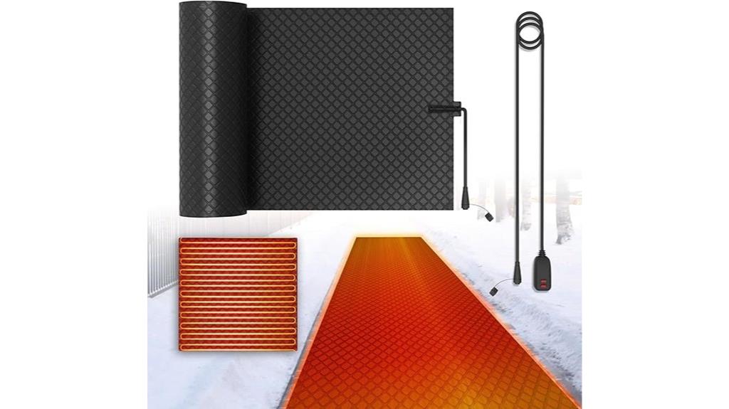 outdoor heated snow mat