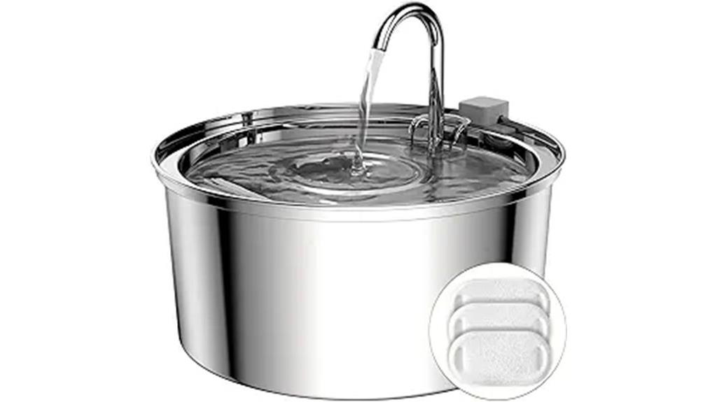 pet water fountain capacity