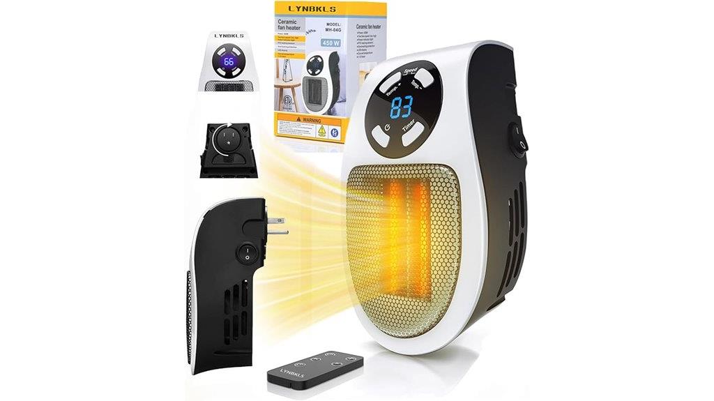 portable 450w electric heater