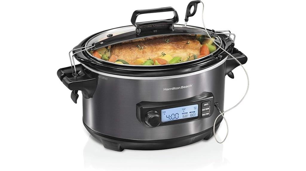 portable 6 quart digital slow cooker