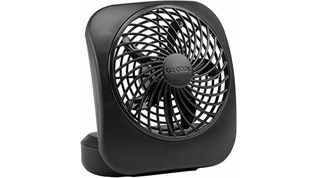 portable battery operated desk fan