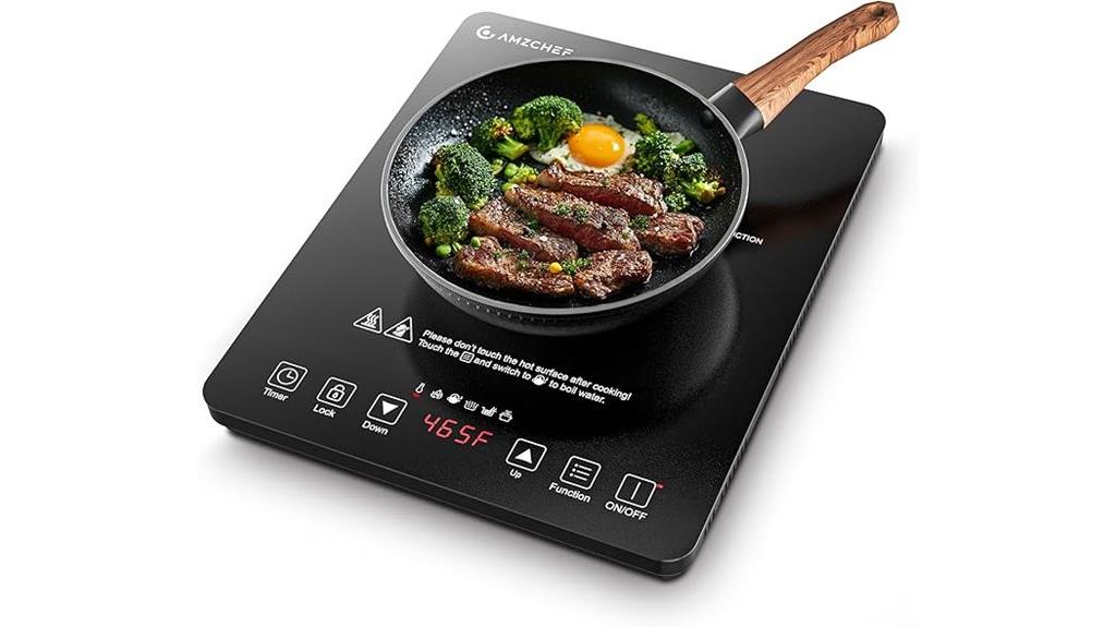 portable induction cooktop with adjustable power