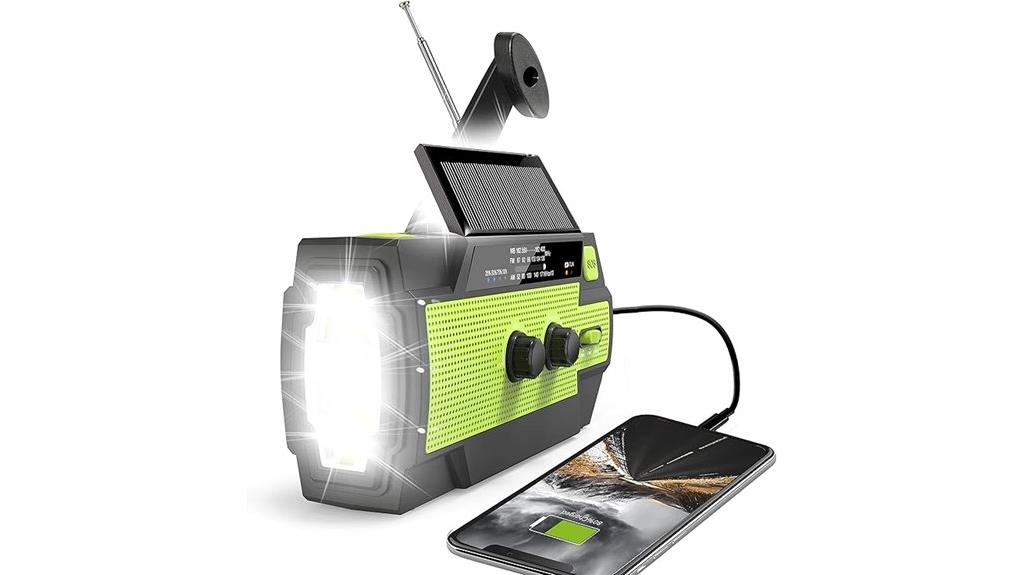 portable solar hand crank radio