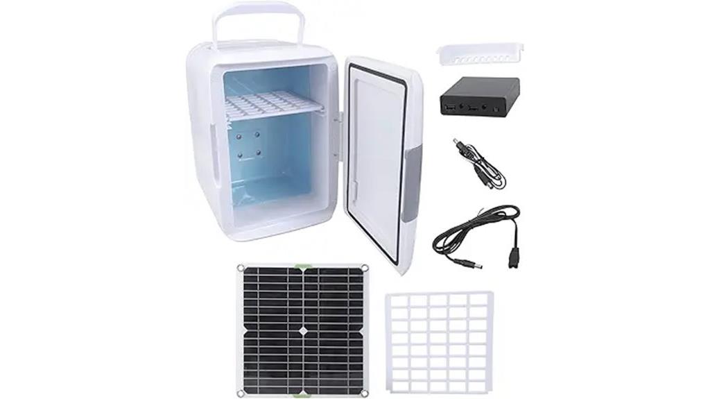 portable solar refrigerator with battery