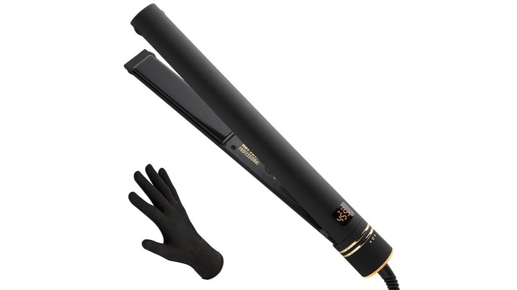 professional black gold flat iron