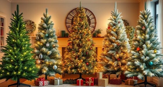 realistic pre lit christmas trees