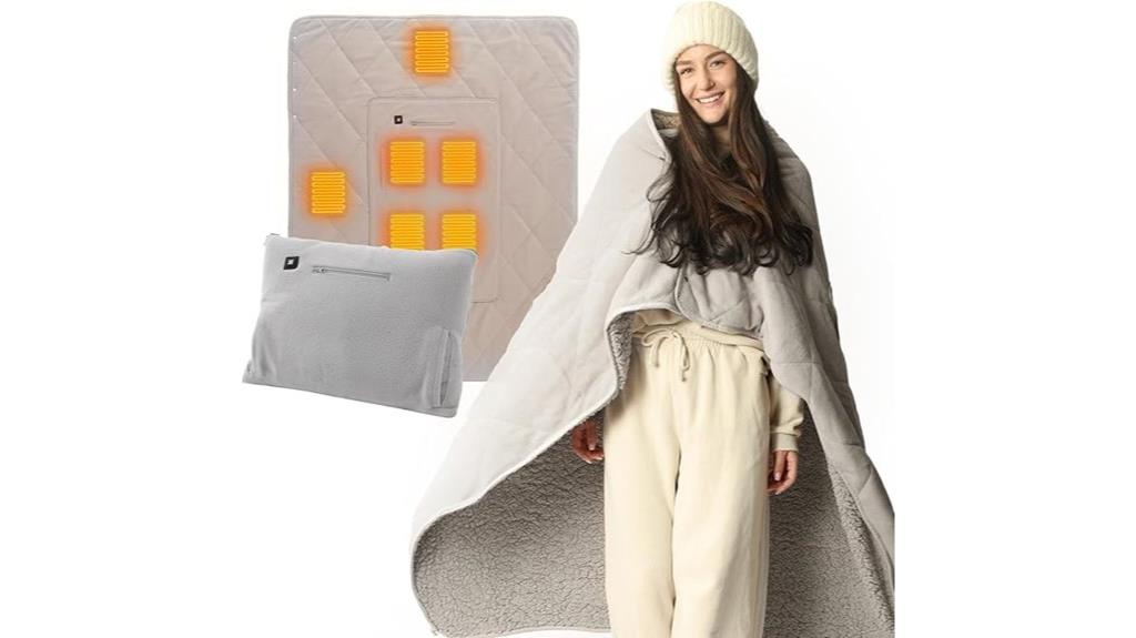 rechargeable electric heated blanket