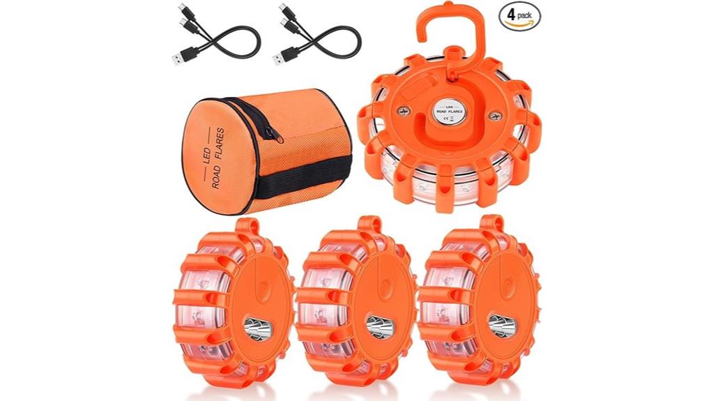 rechargeable led road flares