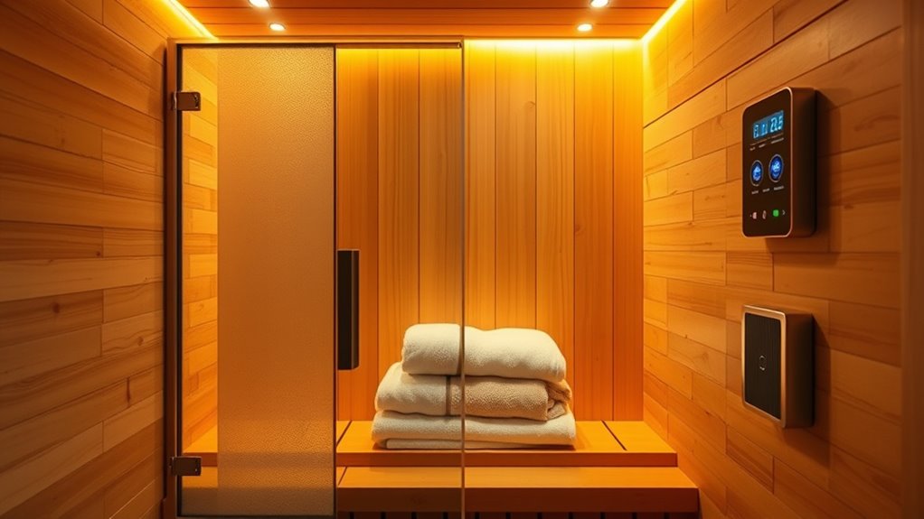 sauna size safety features