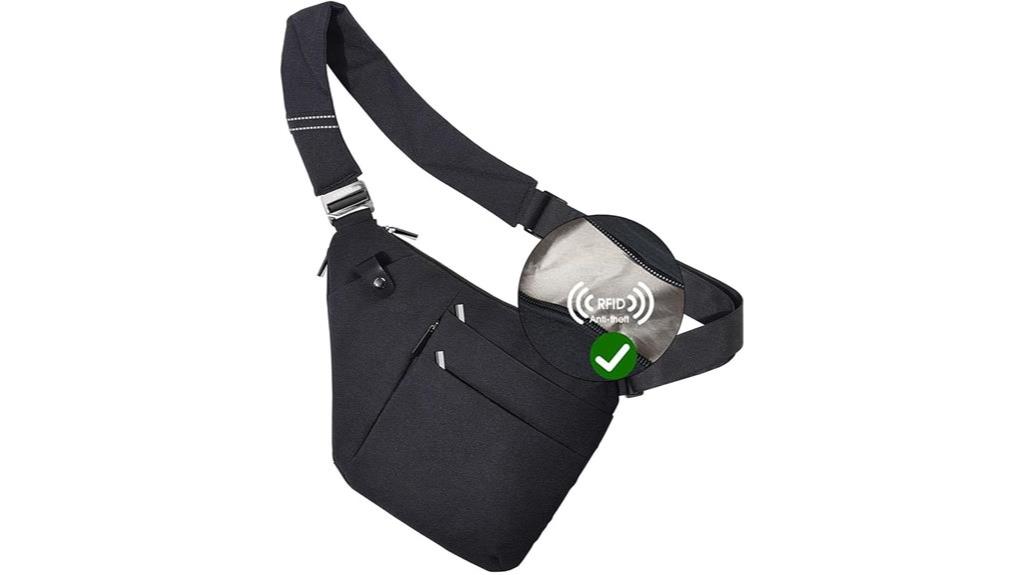 secure unisex crossbody bag