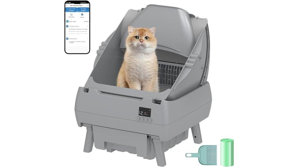 self cleaning litter box app