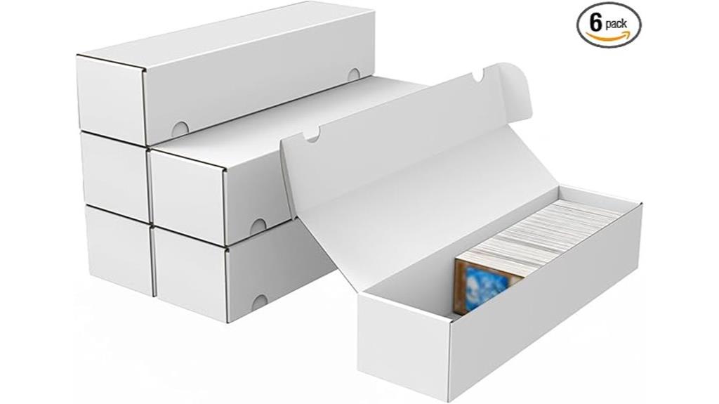 six pack card storage boxes