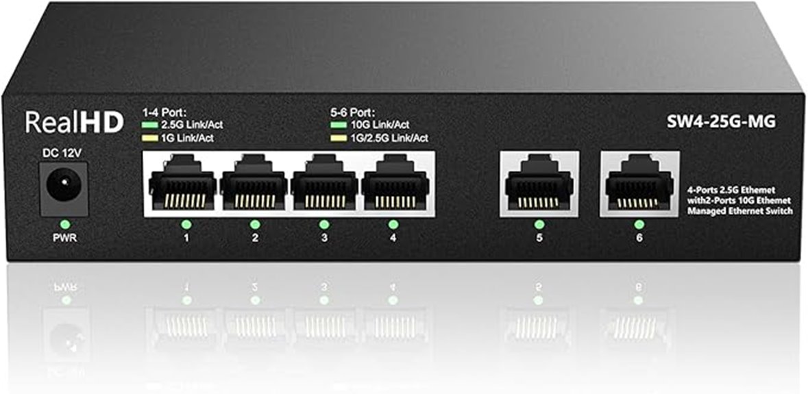 six port 10gb network switch