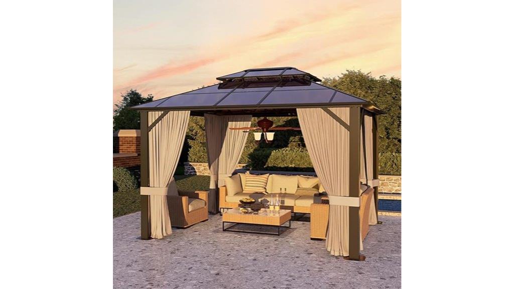 small aluminum polycarbonate gazebo