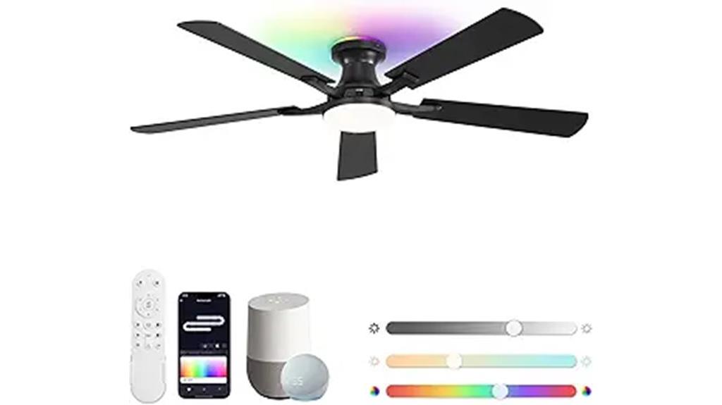 smart ceiling fan with rgb