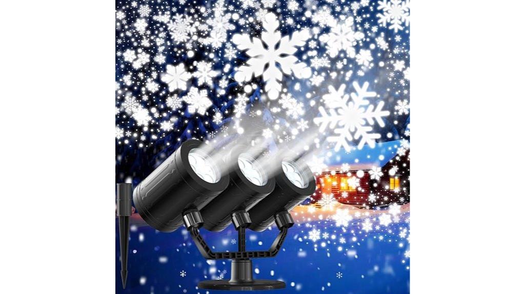 snowflake holiday light projector