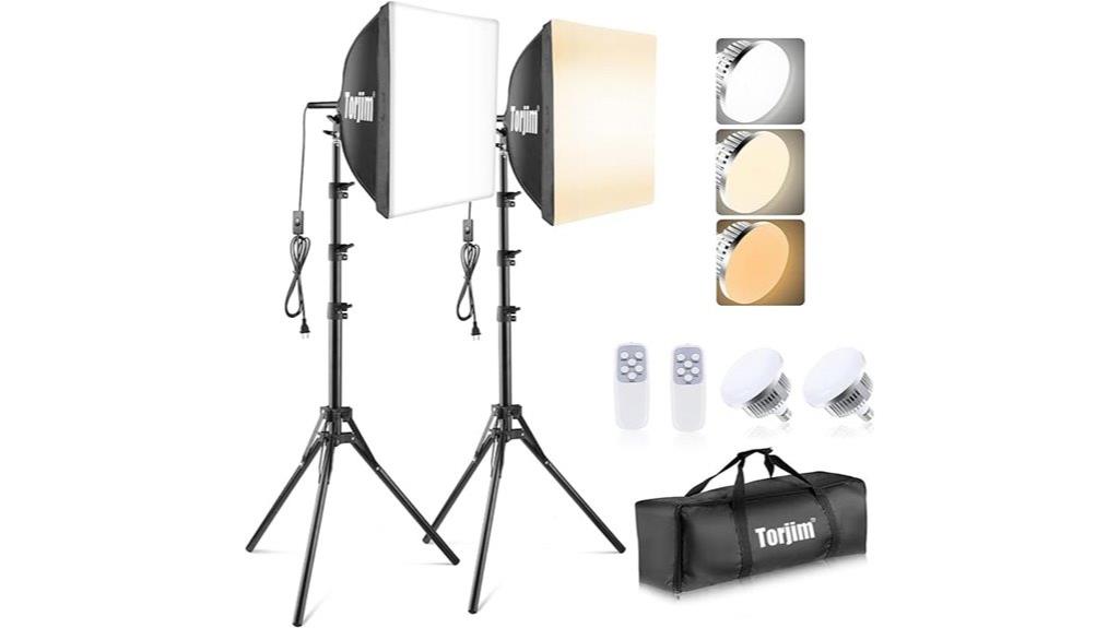softbox kit with led bulbs