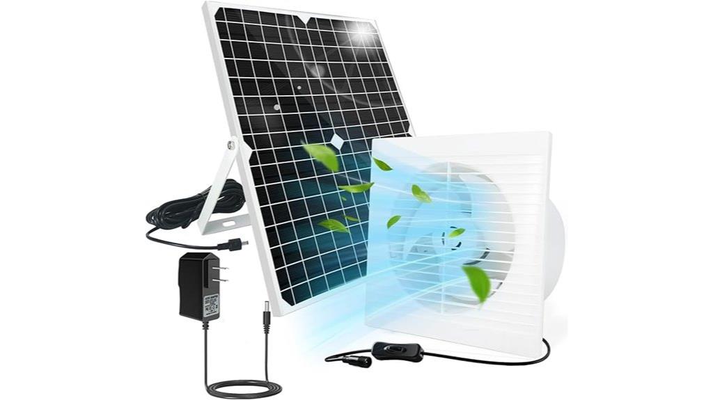 solar powered 9 1 inch exhaust fan