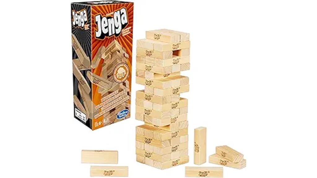 stacking wooden blocks carefully