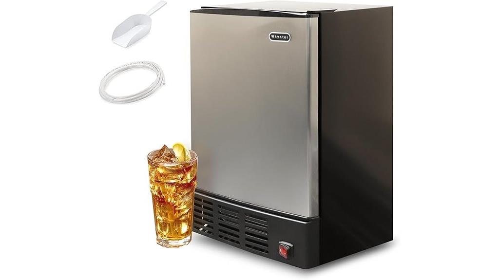 stainless built in ice maker