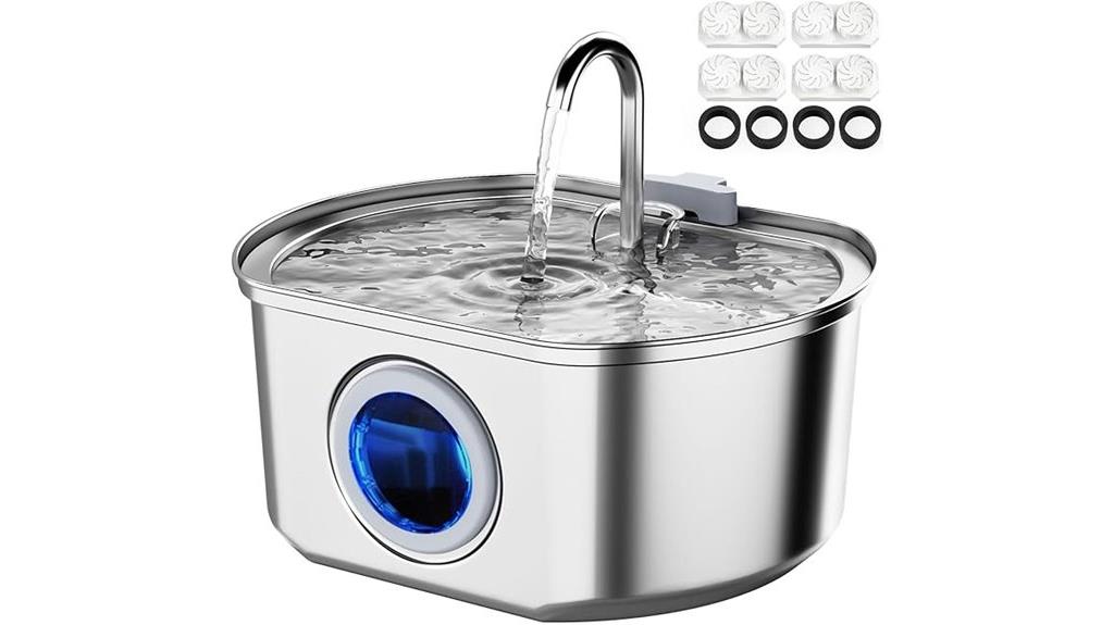 stainless steel cat fountain