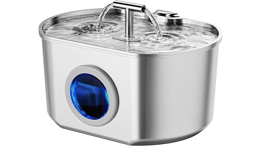 stainless steel cat fountain