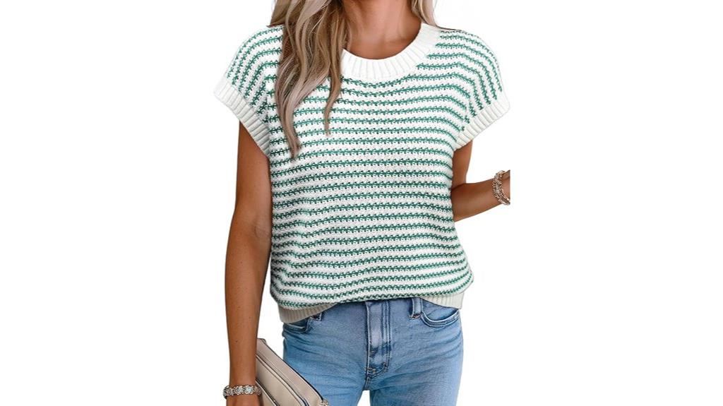 striped sweater vest tank