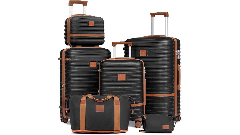 three piece tsa luggage set