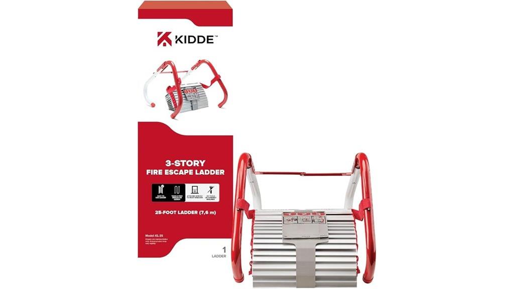 three story rope fire ladder