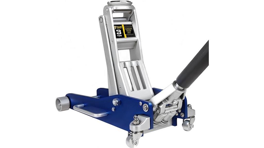 three ton yellow aluminum jack