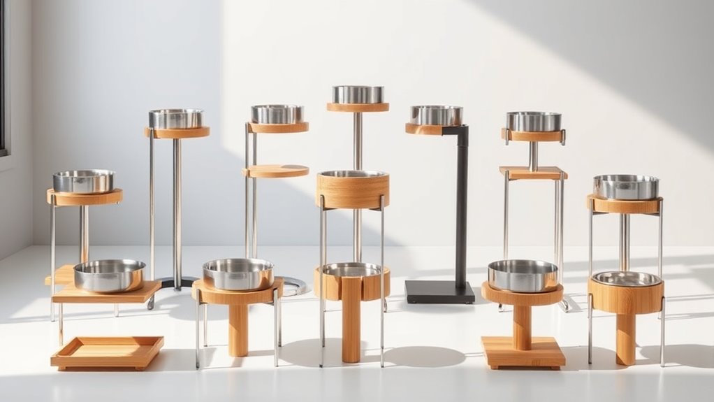 top adjustable pet feeding stands