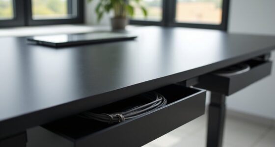 top cable managed sit stand desks