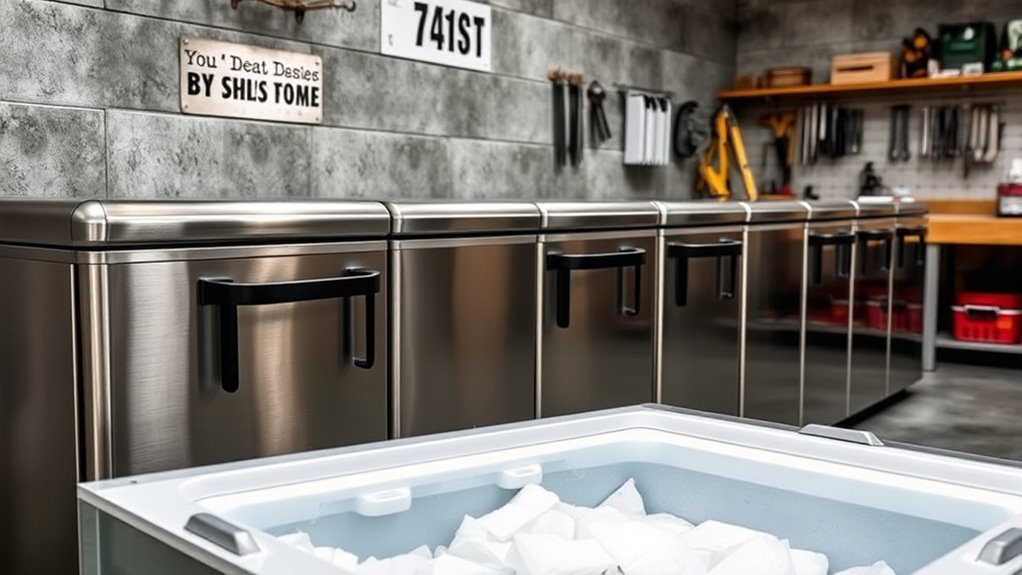 top garage chest freezers