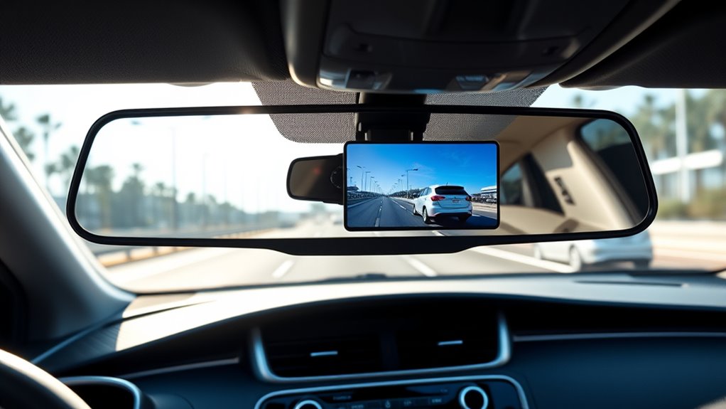 top rearview mirror dash cams