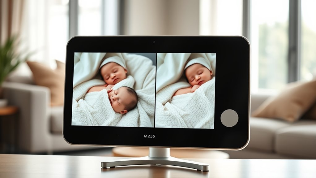 top split screen baby monitors