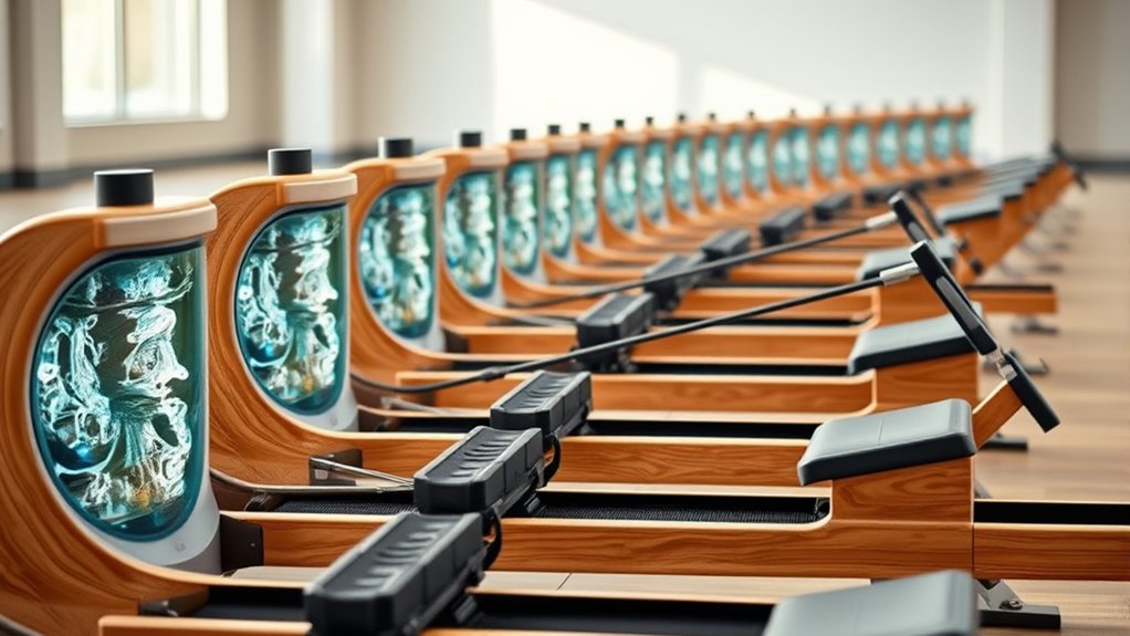 top water rowing machines