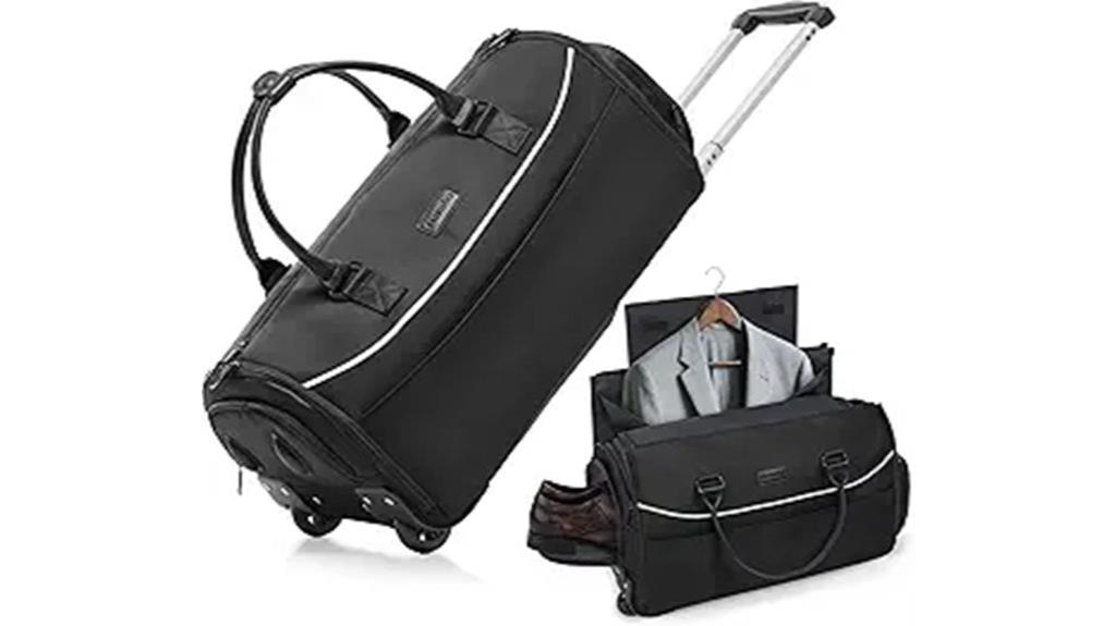 travel friendly rolling garment bag