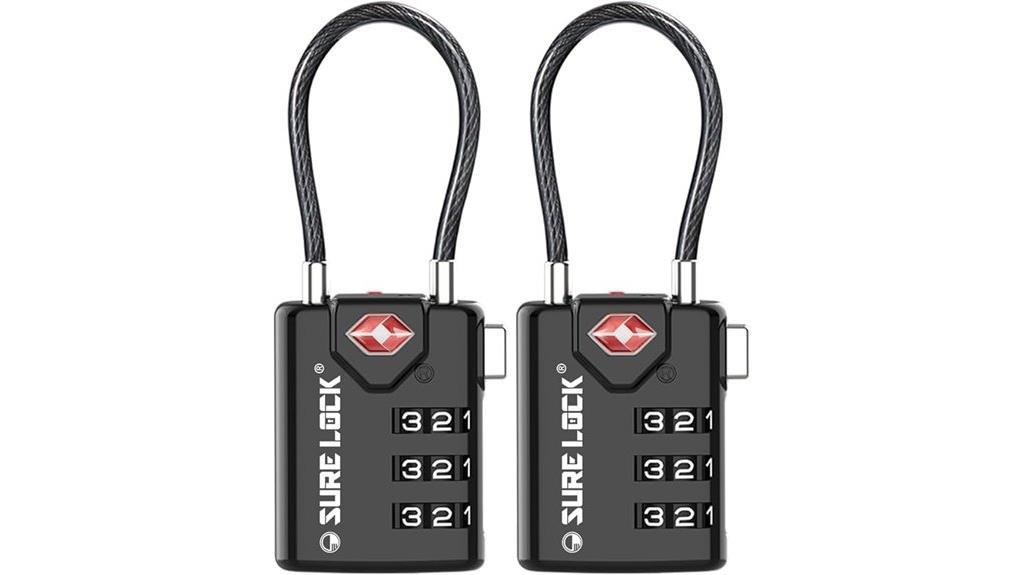 tsa approved luggage locks
