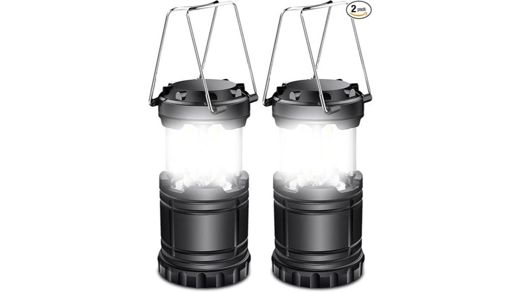 two lanterns battery powered