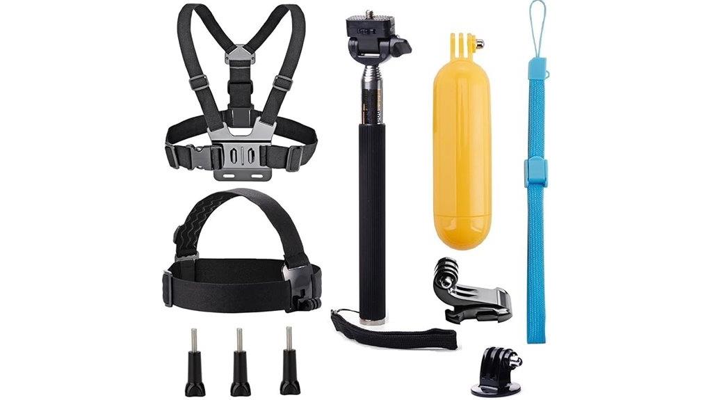 universal action camera accessory bundle