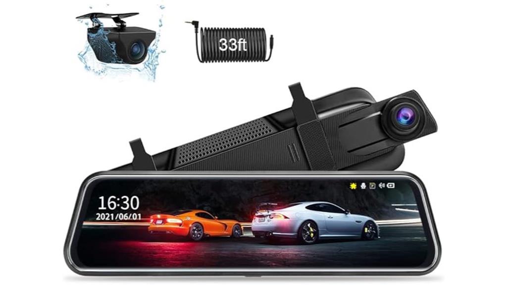 upgraded 10 inch touchscreen dashcam