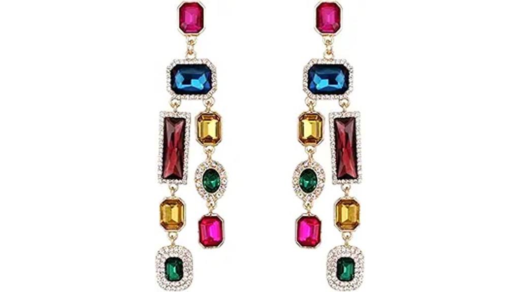 vintage teardrop chandelier earrings