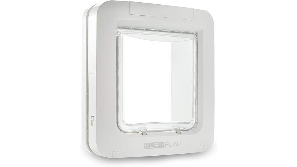 white microchip pet door