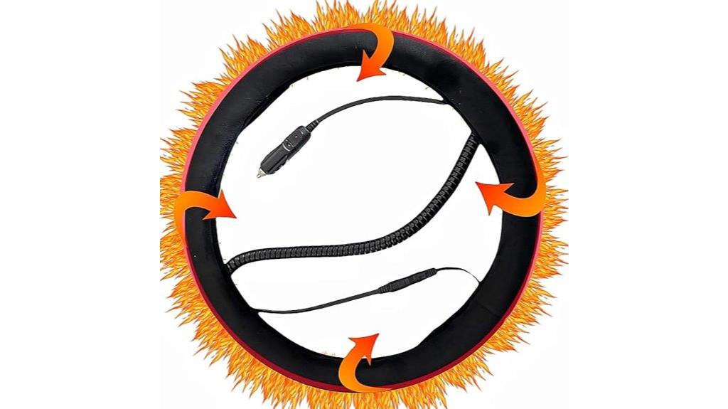 winter heated steering cover