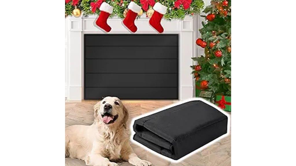winter magnetic fireplace cover