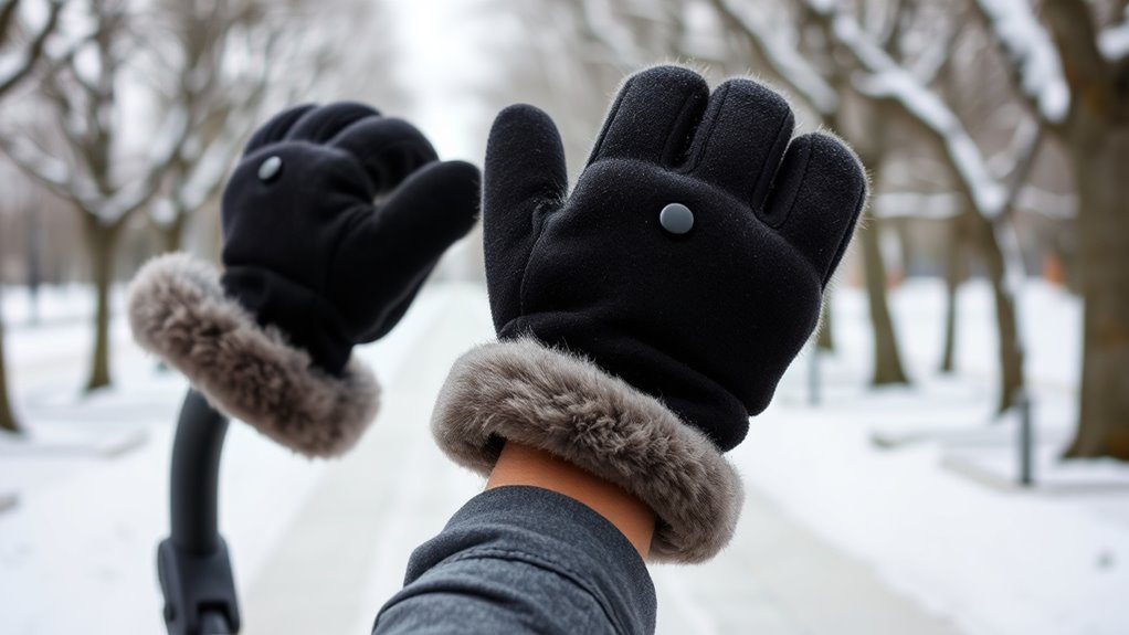 winter stroller hand muffs