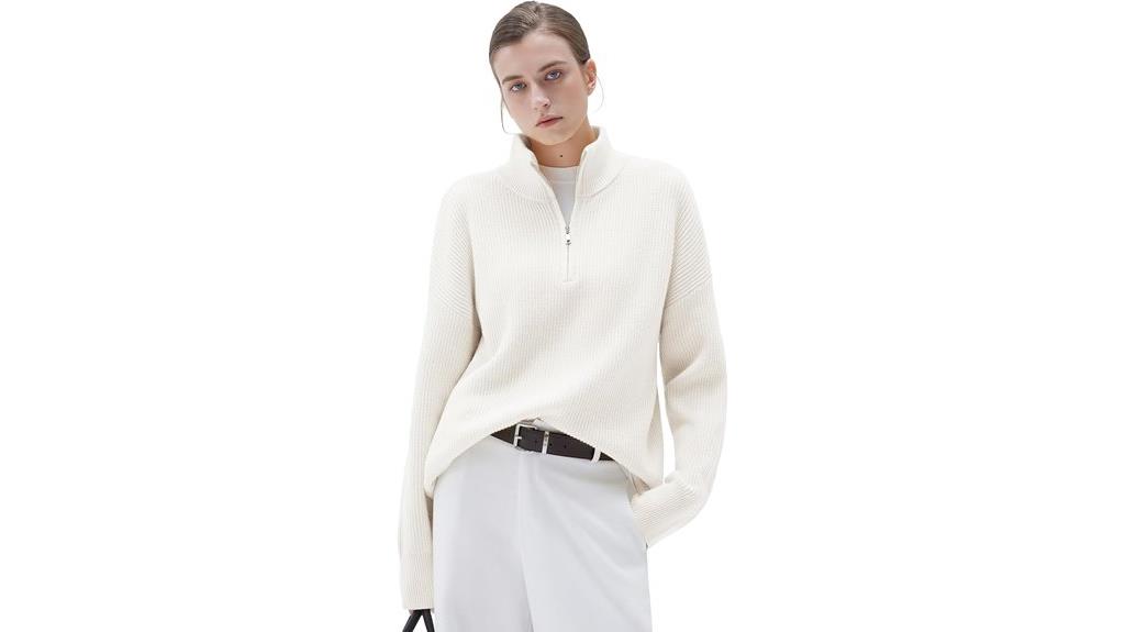 women s cashmere quarter zip