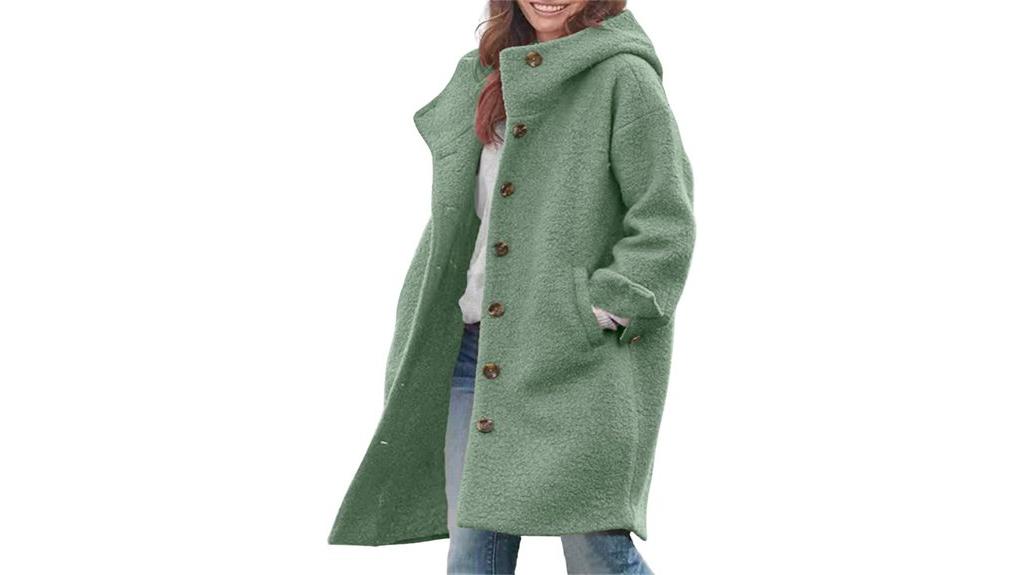 women s wool hooded coat